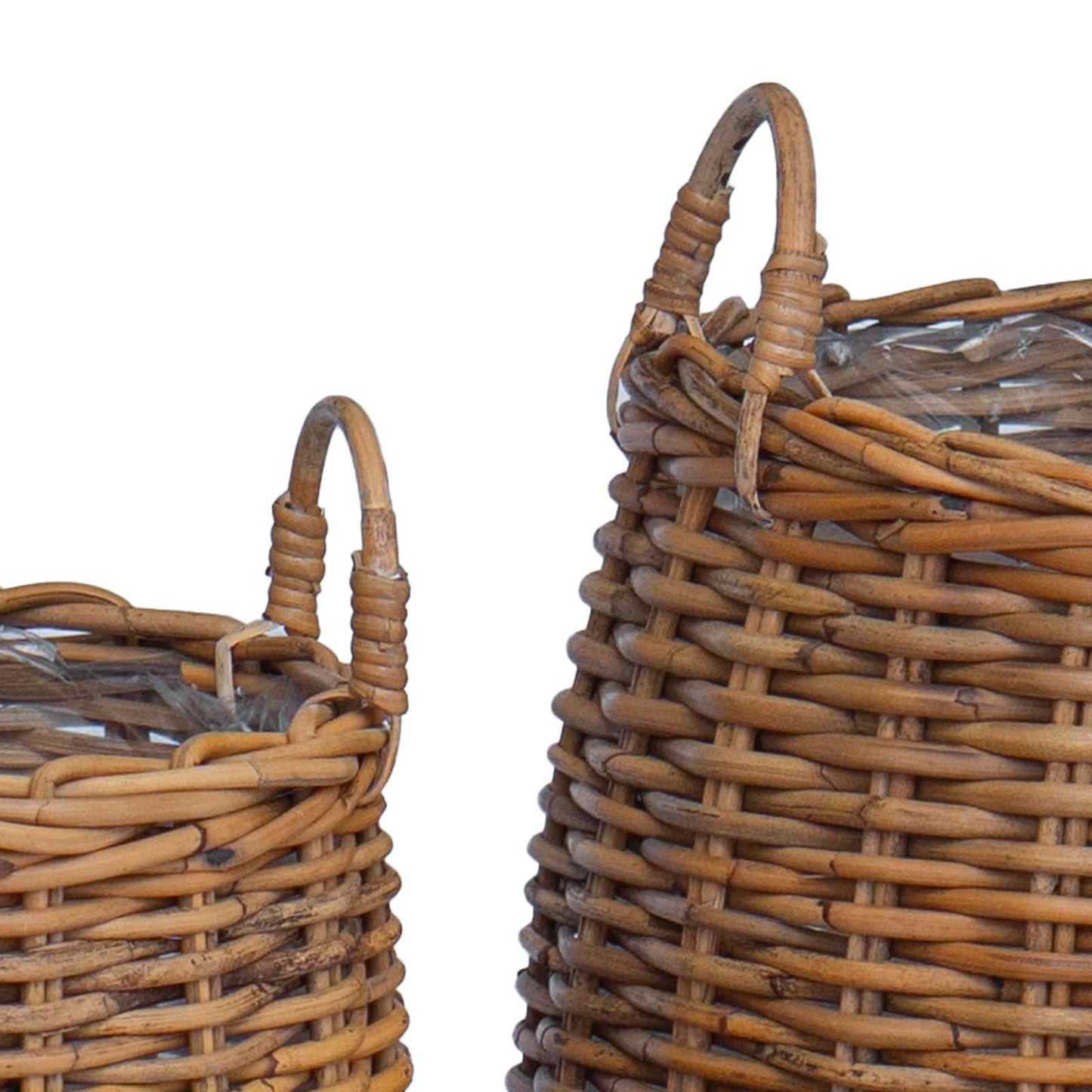 Plantermand met opslag 2 pcs Bruin Lacak Riet