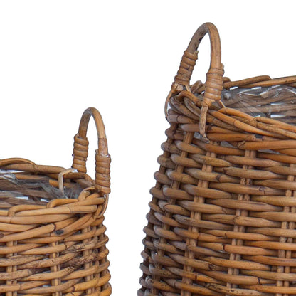 Plantermand met opslag 2 pcs Bruin Lacak Riet