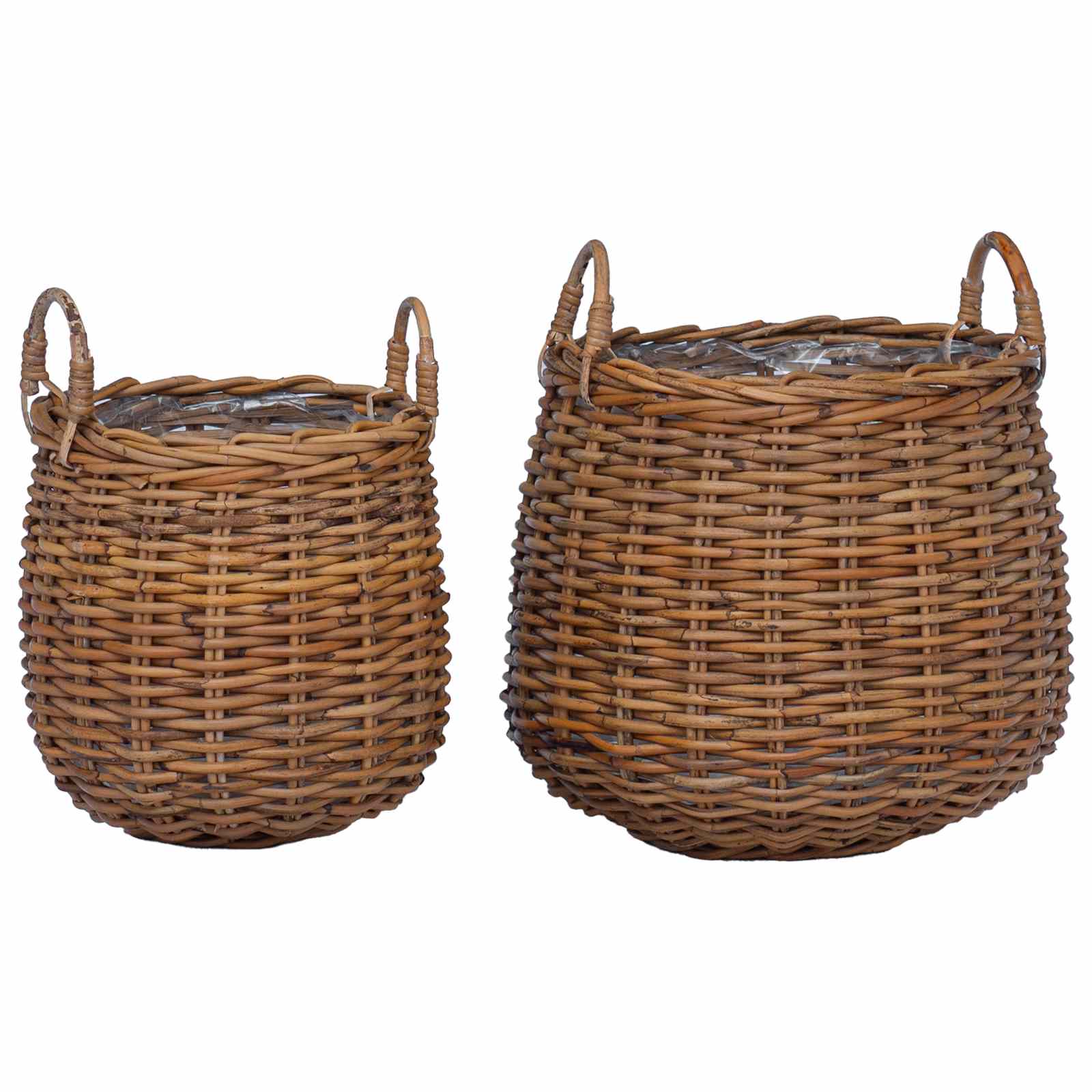 Plantermand met opslag 2 pcs Bruin Lacak Riet