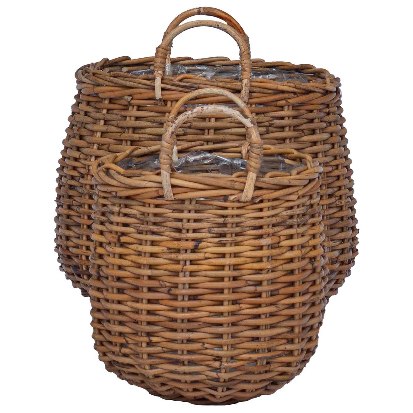 Plantermand met opslag 2 pcs Bruin Lacak Riet