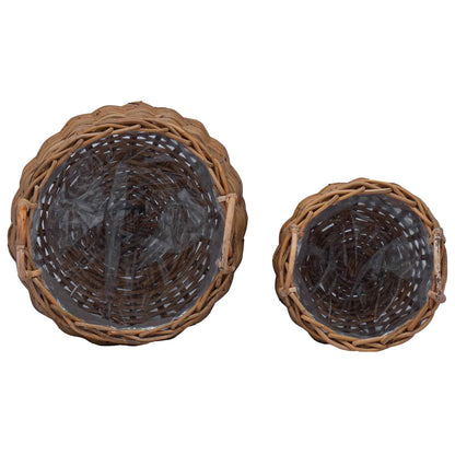 Plantermand met opslag 2 pcs Bruin Lacak Riet
