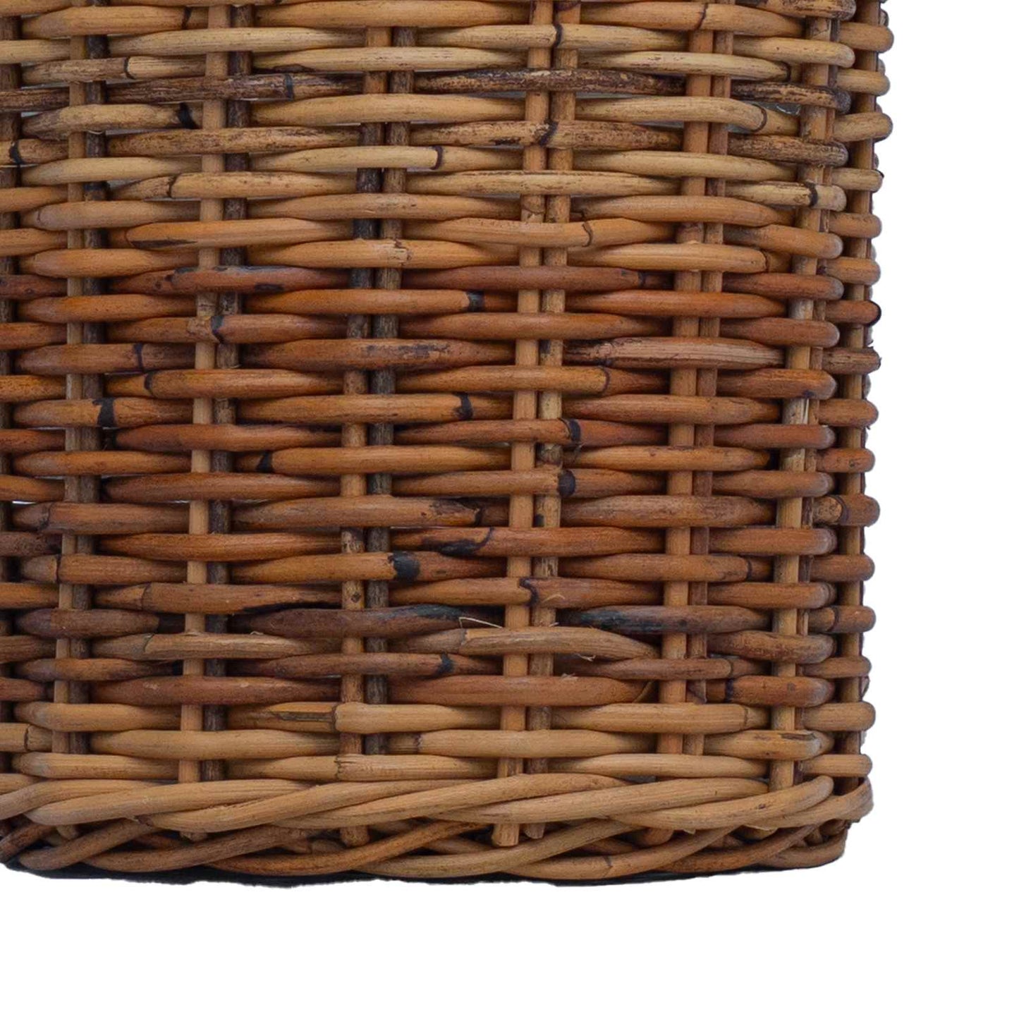 Plantmand met opslag 2 pcs Bruin Kubu Rattan