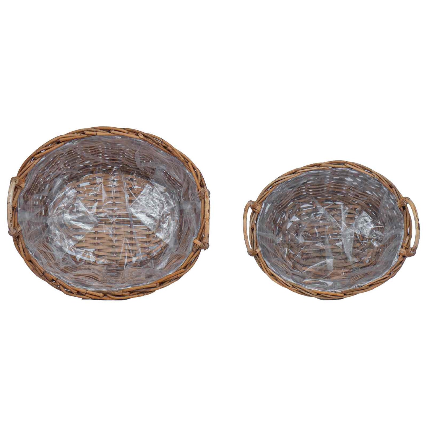 Plantenmand met opslag 2 pcs Bruin Lacak Riet