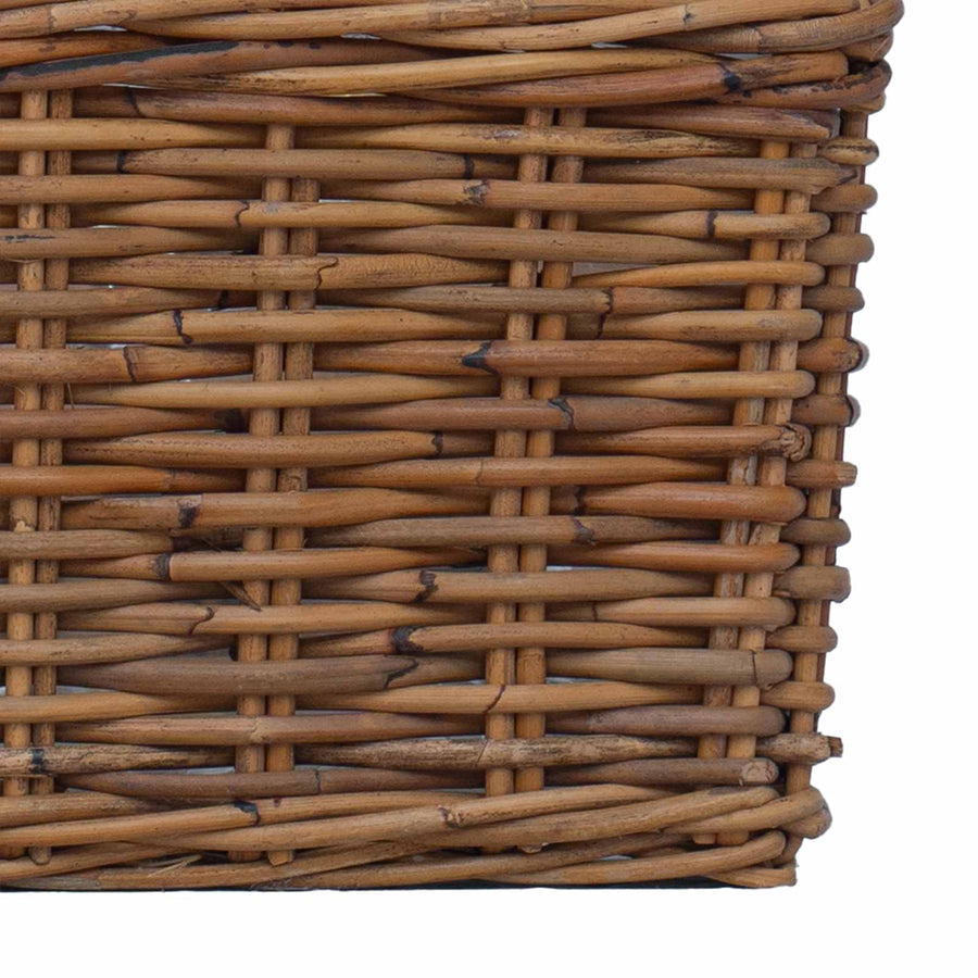 Plantenmand met opslag 3 pcs Bruin Kubu Rattan