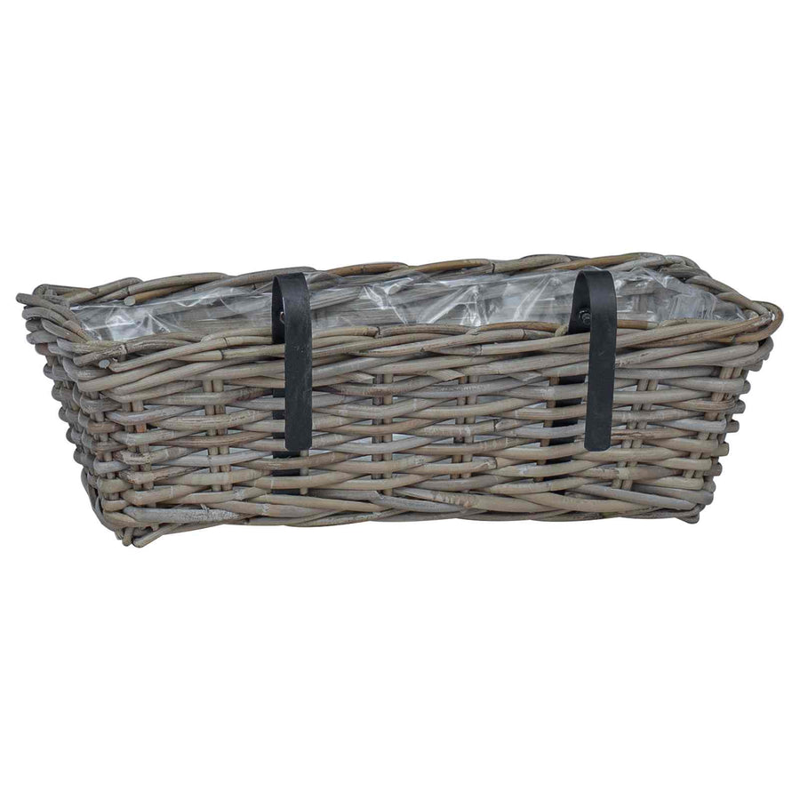 Hangende Bloempot Mand 2 pcs Grijs 48 x 22 x 15 cm Lacak Riet