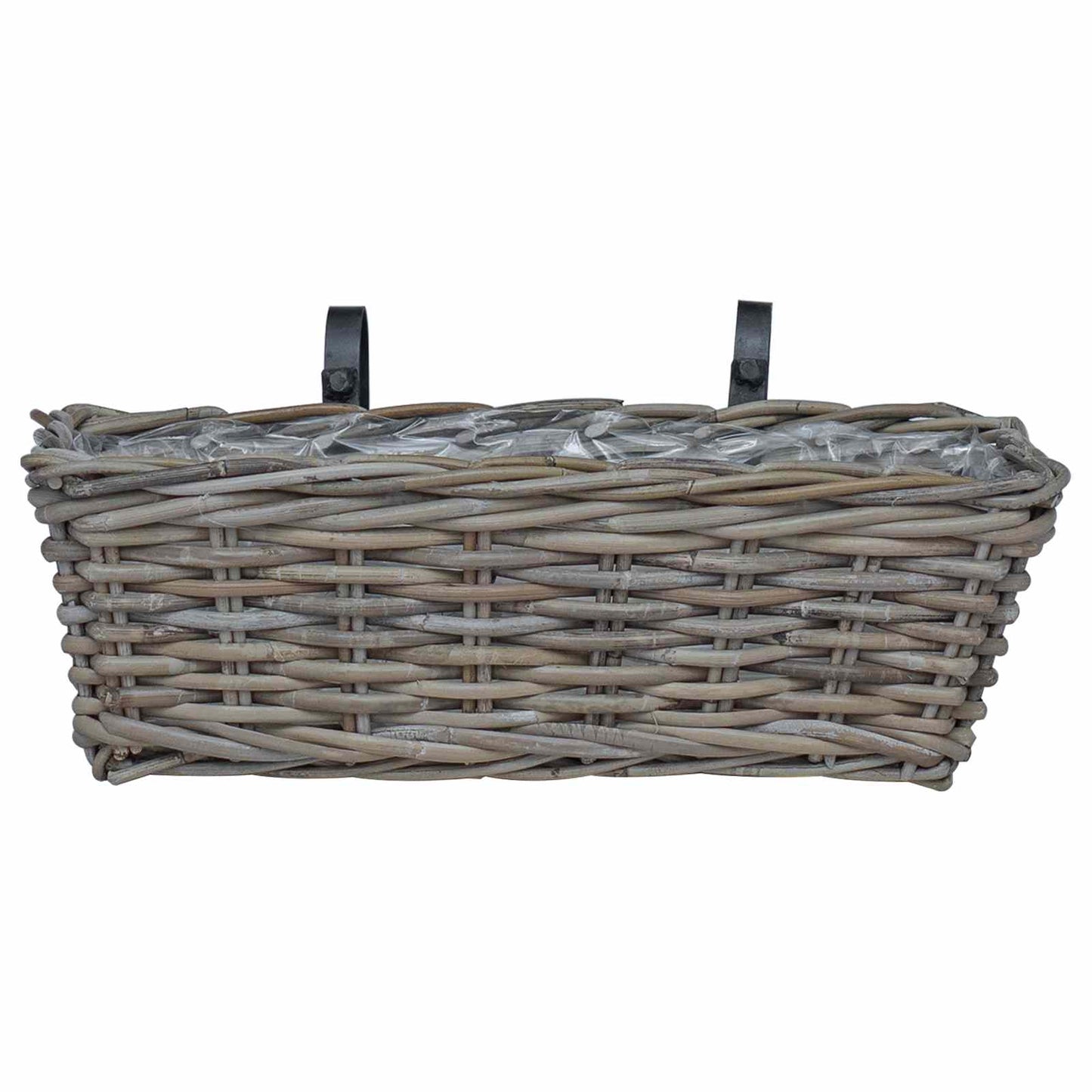 Hangende Bloempot Mand 2 pcs Grijs 48 x 22 x 15 cm Lacak Riet