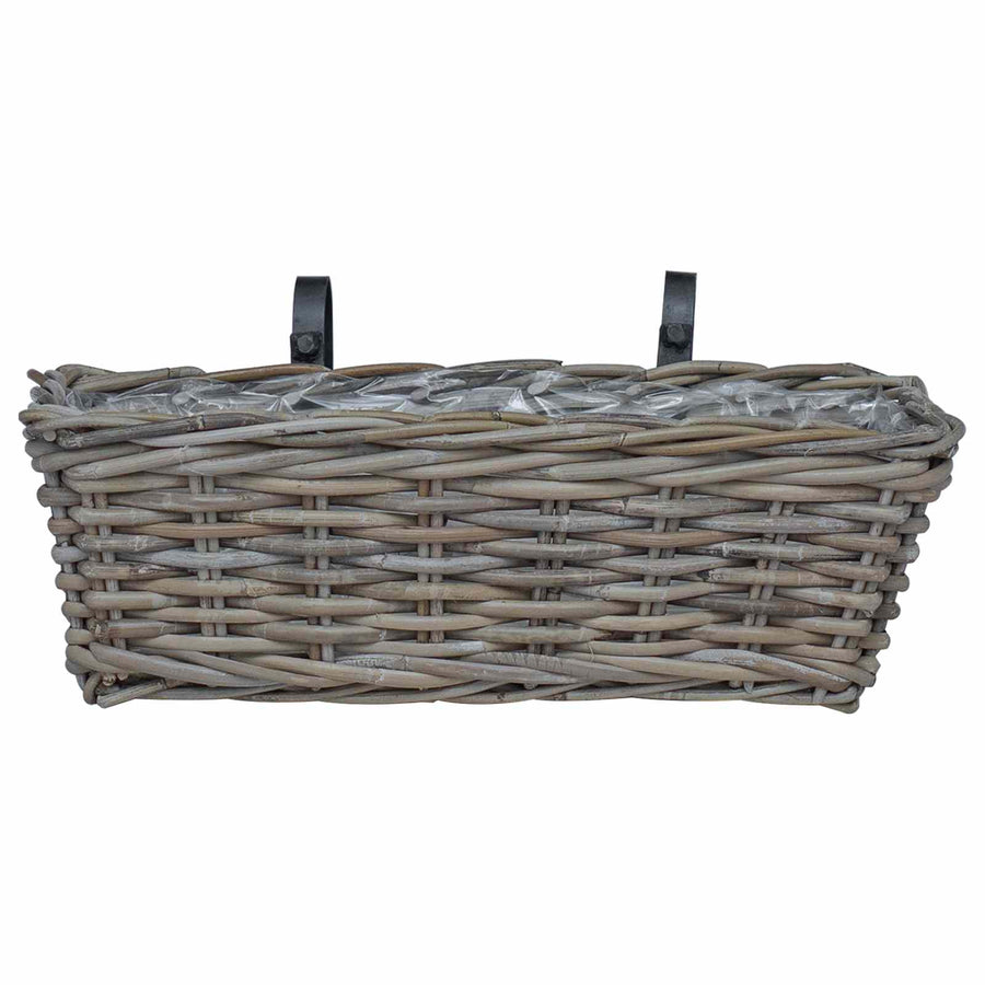 Hangende Bloempot Mand 2 pcs Grijs 48 x 22 x 15 cm Lacak Riet