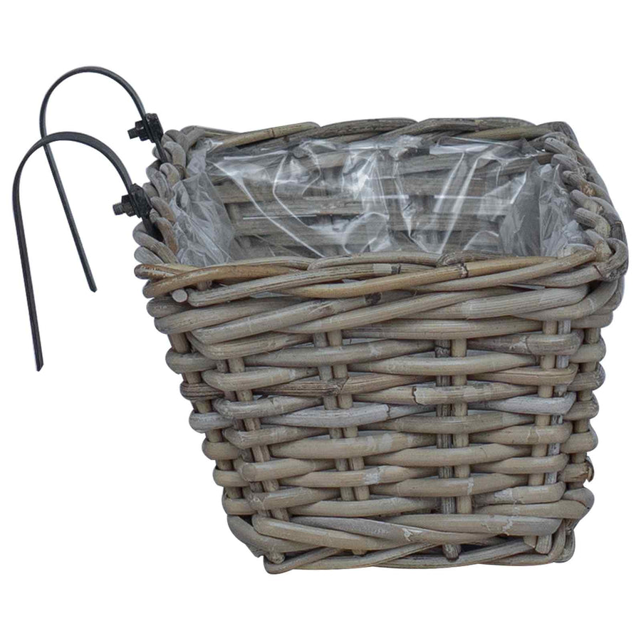 Hangende Bloempot Mand 2 pcs Grijs 48 x 22 x 15 cm Lacak Riet