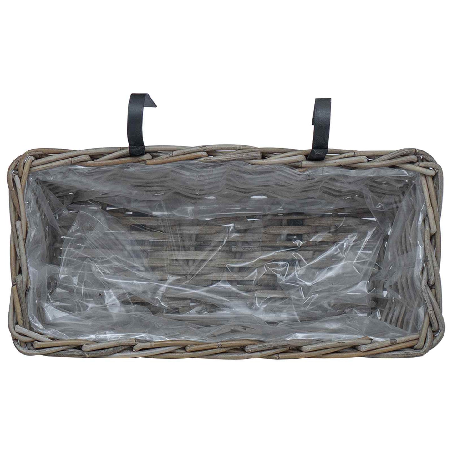 Hangende Bloempot Mand 2 pcs Grijs 48 x 22 x 15 cm Lacak Riet