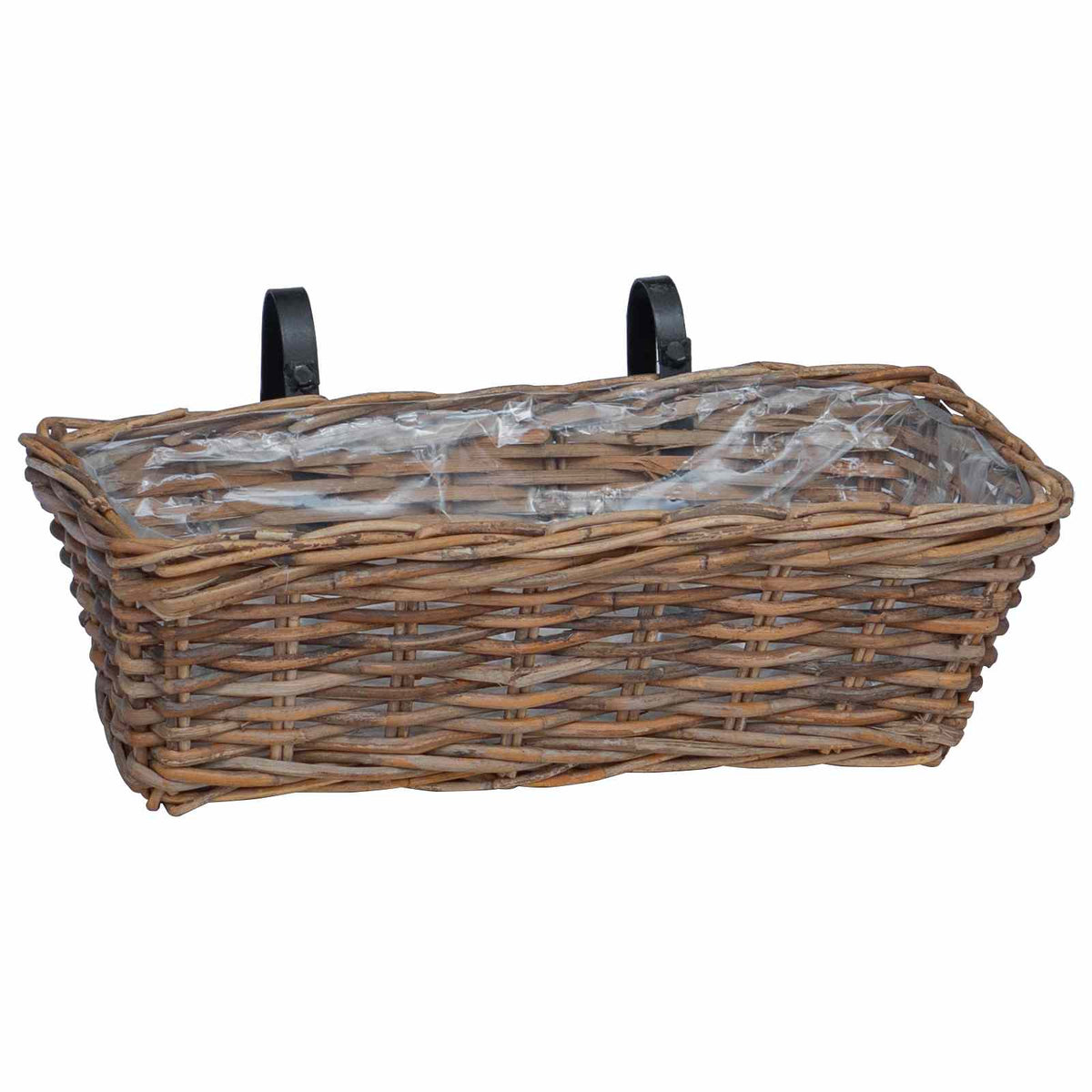 Hangende Bloempot Mand 2 pcs Bruin 48 x 22 x 15 cm Lacak Riet