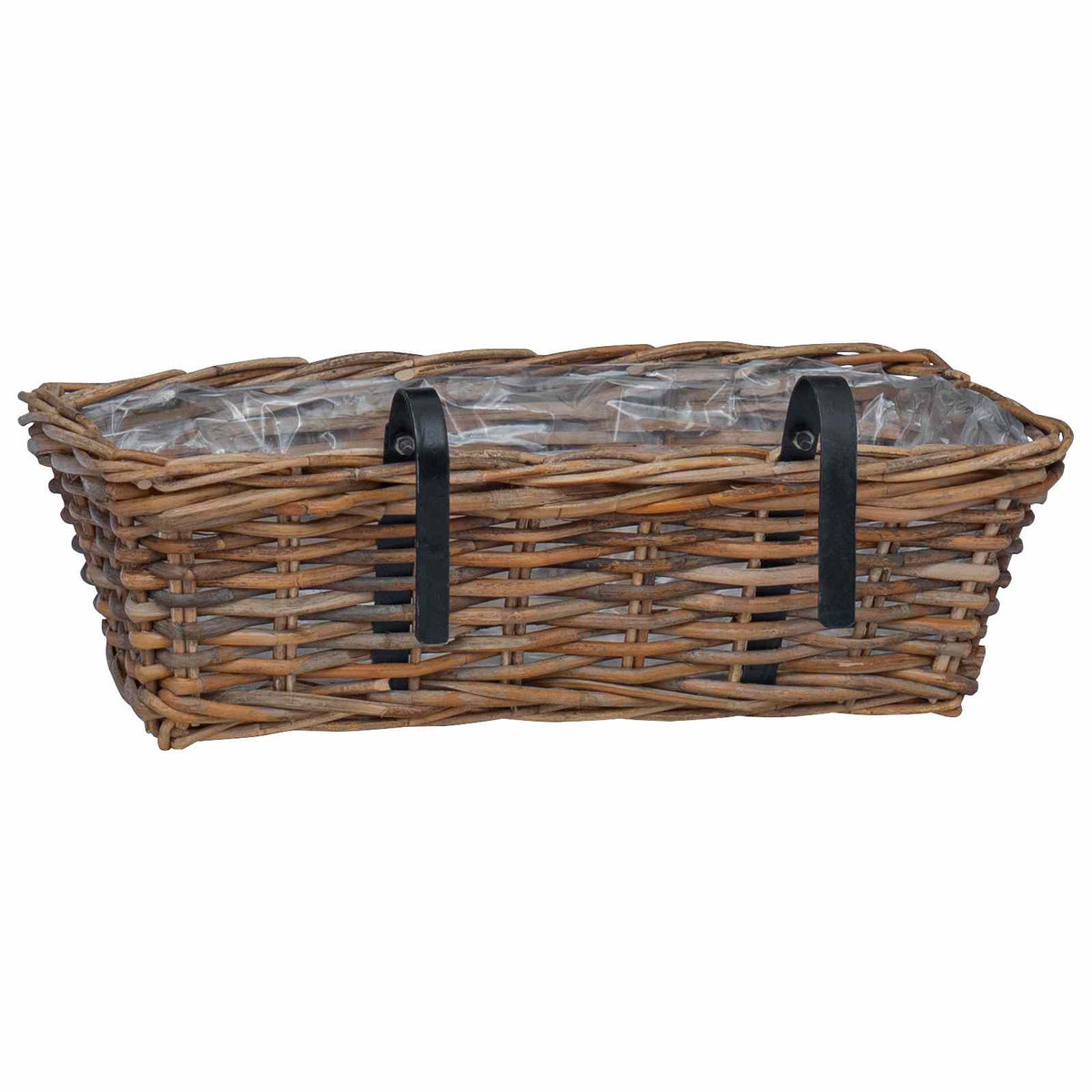 Hangende Bloempot Mand 2 pcs Bruin 48 x 22 x 15 cm Lacak Riet