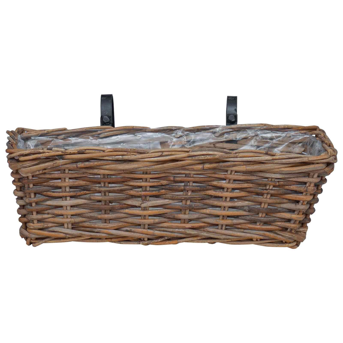 Hangende Bloempot Mand 2 pcs Bruin 48 x 22 x 15 cm Lacak Riet