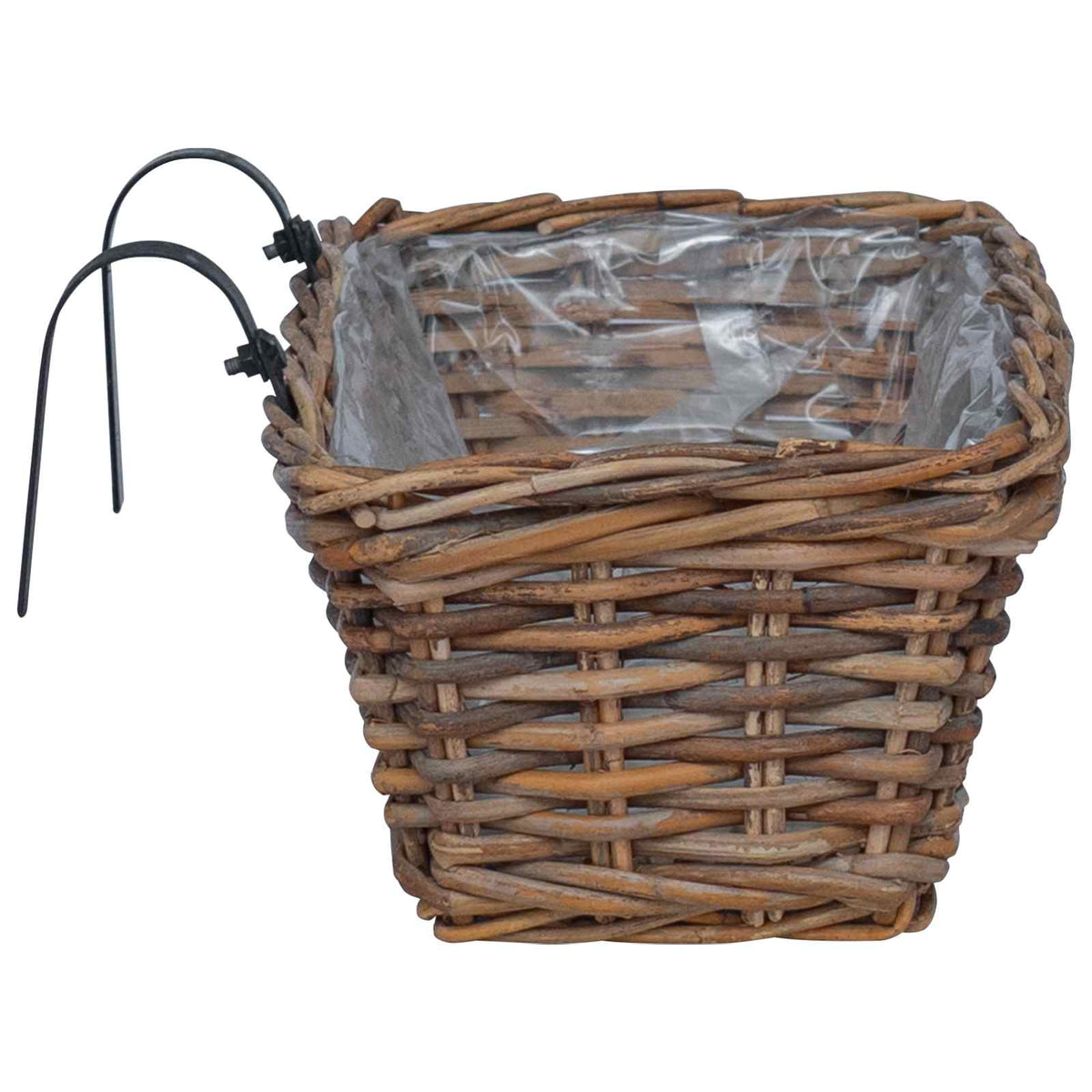 Hangende Bloempot Mand 2 pcs Bruin 48 x 22 x 15 cm Lacak Riet