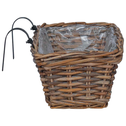 Hangende Bloempot Mand 2 pcs Bruin 48 x 22 x 15 cm Lacak Riet