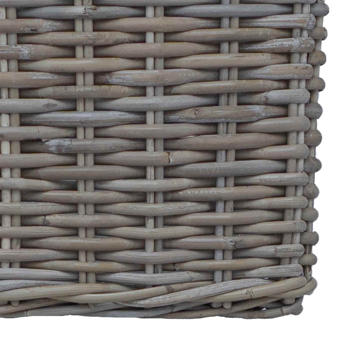 Plantenmand met opslag 2 pcs Grijs Lacak Riet