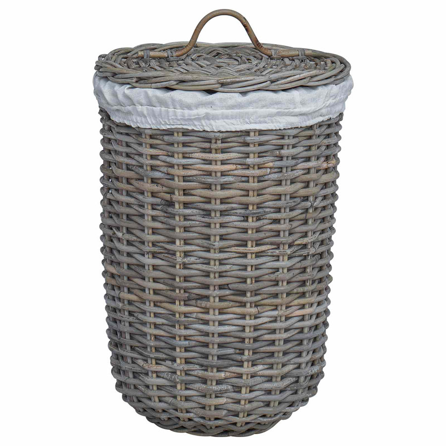 Wasmand met deksel 2 pcs Kubu grijs Kubu Rattan