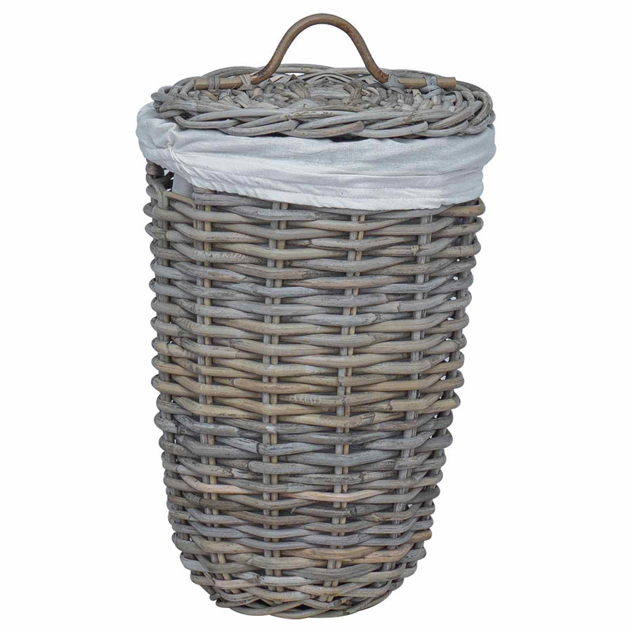 Wasmand met deksel 2 pcs Kubu grijs Kubu Rattan