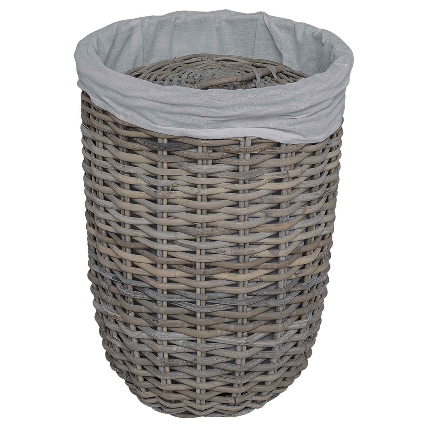 Wasmand met deksel 2 pcs Kubu grijs Kubu Rattan