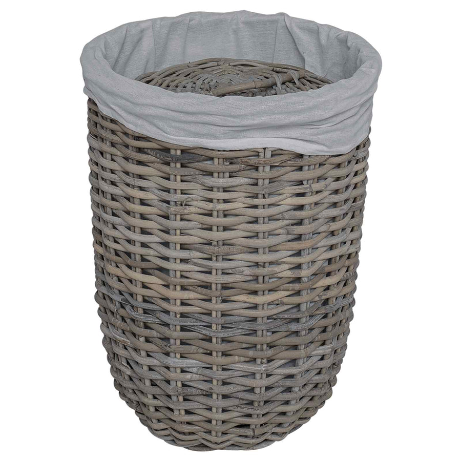 Wasmand met deksel 2 pcs Kubu grijs Kubu Rattan