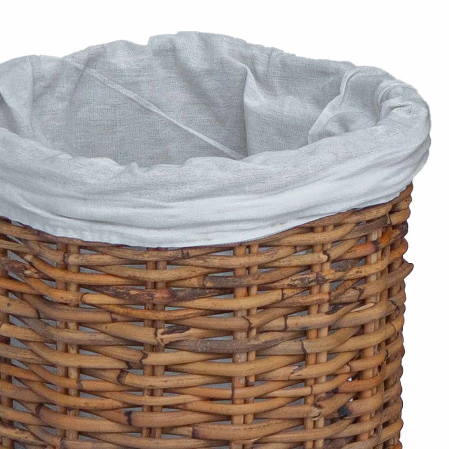 Wasmand 2 pcs Bruin Kubu Rattan