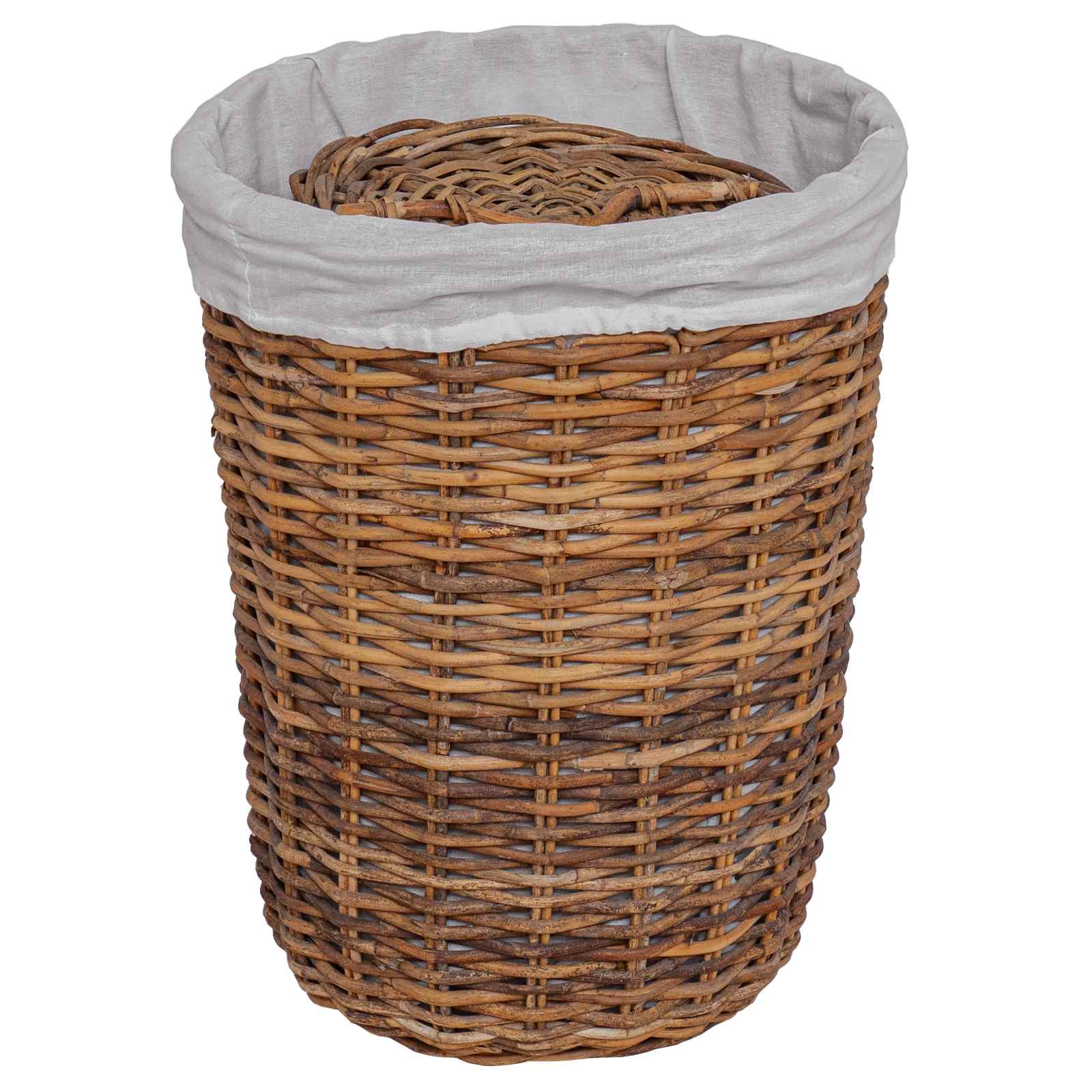 Wasmand 2 pcs Bruin Kubu Rattan