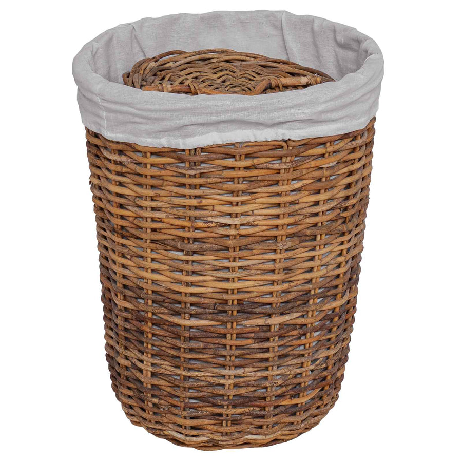 Wasmand 2 pcs Bruin Kubu Rattan