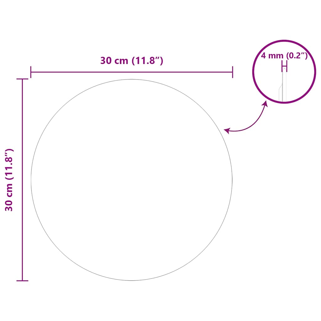 Wandspiegel Ø 30 cm gehard glas