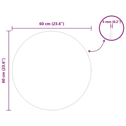 Wandspiegel Ø 60 cm gehard glas
