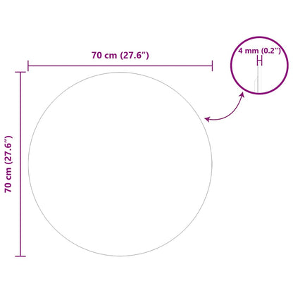 Wandspiegel Ø 70 cm gehard glas