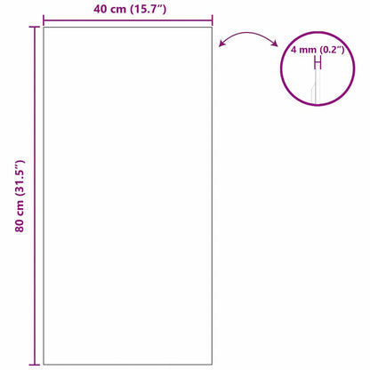 Wandspiegel Rechthoekig 40 x 80 cm gehard glas