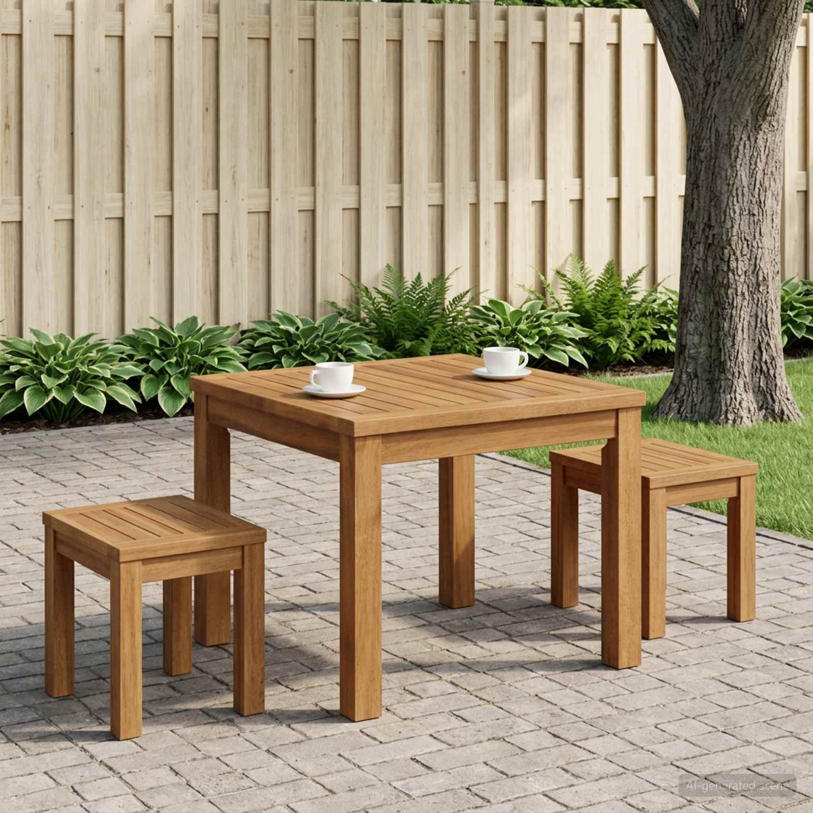 Salontafel Naturel 50 x 48,5 x 36 cm Massief Acaciahout