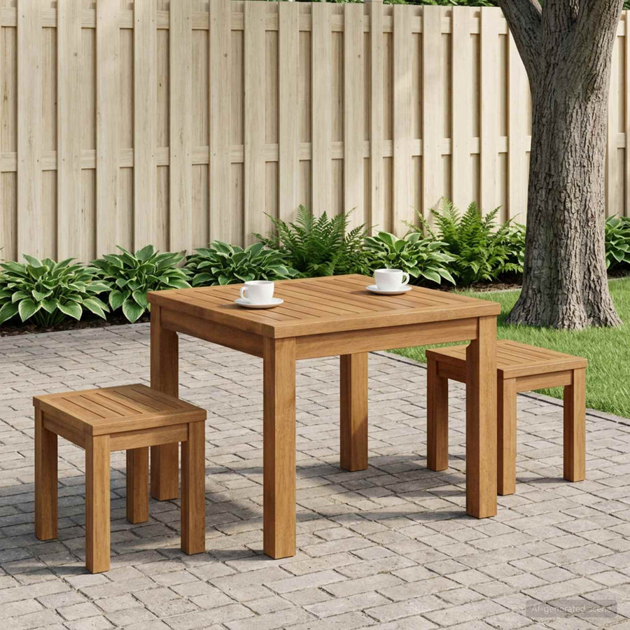 Salontafel Naturel 50 x 48,5 x 36 cm Massief Acaciahout