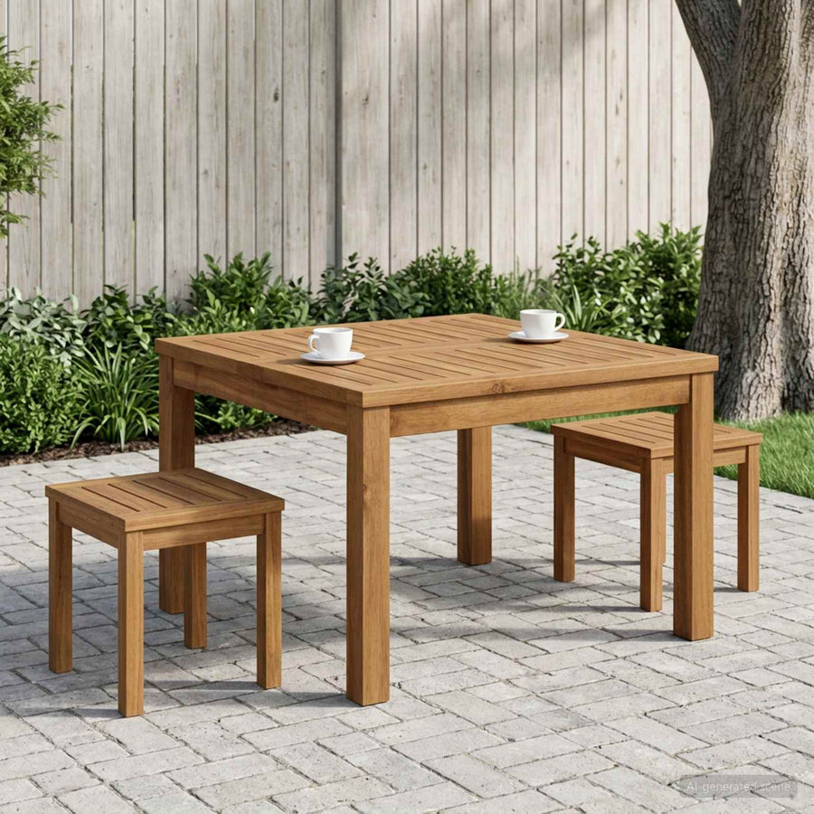 Salontafel Naturel 60 x 60,5 x 36 cm Massief Acaciahout