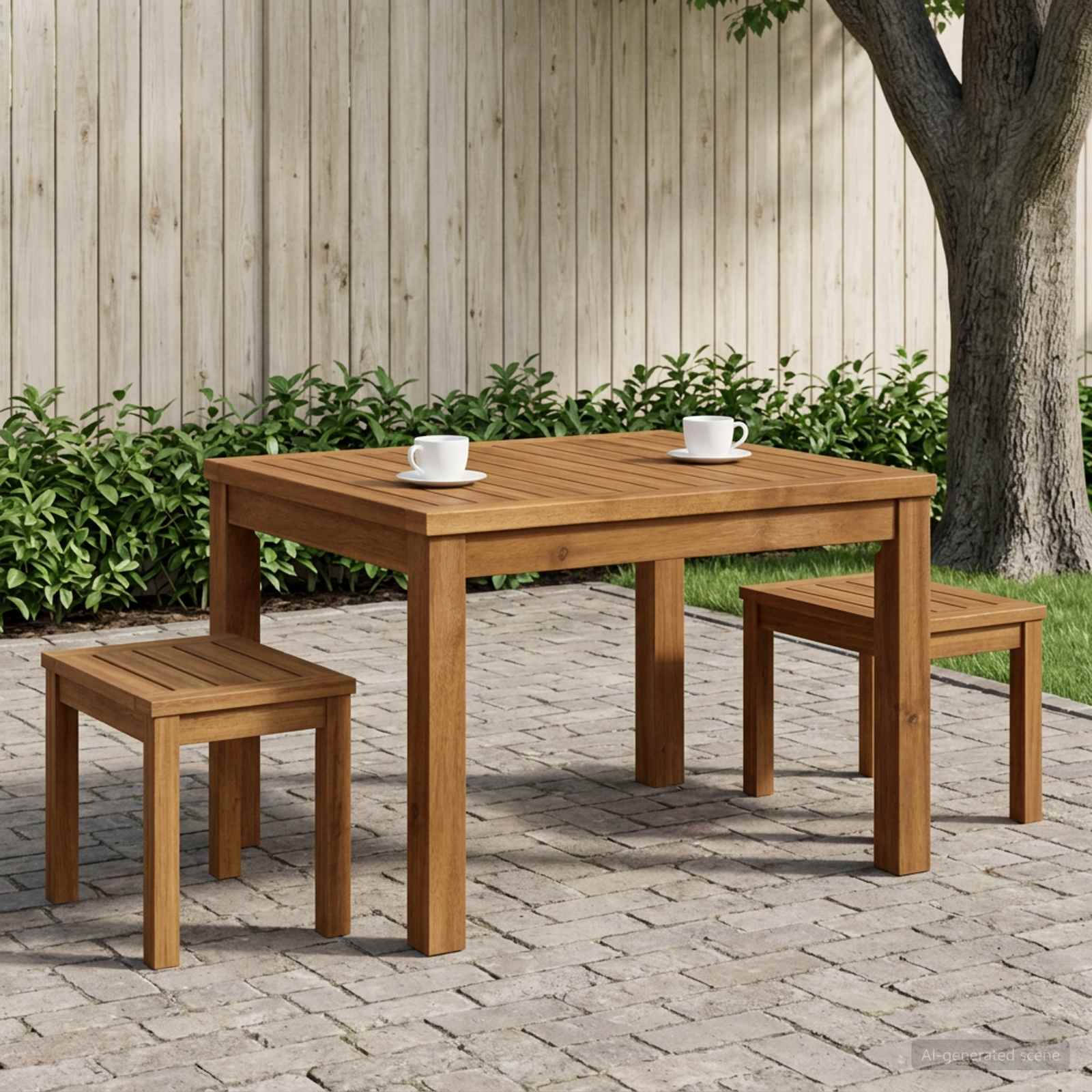 Salontafel Naturel 50 x 60,5 x 36 cm Massief Acaciahout