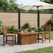 Tuinkoffietafel massief acaciahout 90x55 cm hoogte verstelbaar