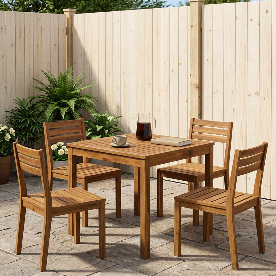 Tuindiner tafel Naturel 70 x 68,5 x 75 cm Massief Acaciahout
