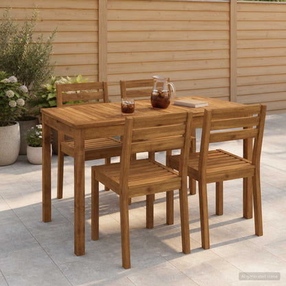Tuindiner tafel Naturel 108,5 x 55 x 75 cm Massief Acaciahout