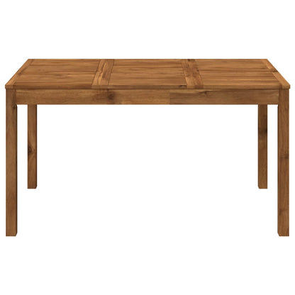 Tuindiner tafel Naturel 141 x 80,5 x 75 cm Massief Acaciahout