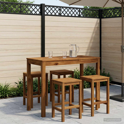 Tuinbar Tafel Naturel 108,5 x 55 x 105 cm Massief Acaciahout