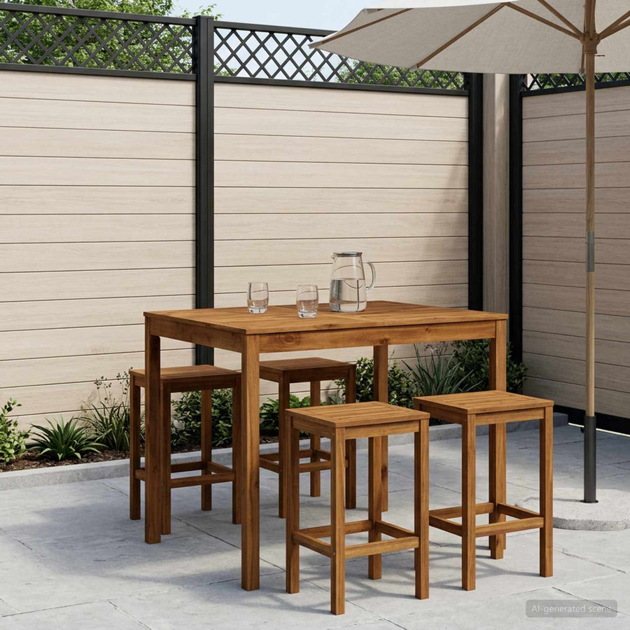 Tuinbar Tafel Naturel 110 x 108,5 x 105 cm Massief Acaciahout