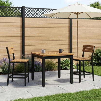 Salontafel Naturel en Zwart 50 x 48,5 x 36 cm