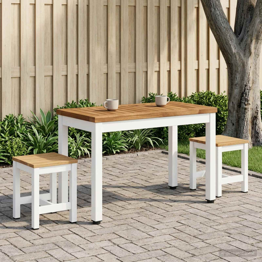Salontafel Natuurlijk en Wit 60,5 x 30 x 36 cm