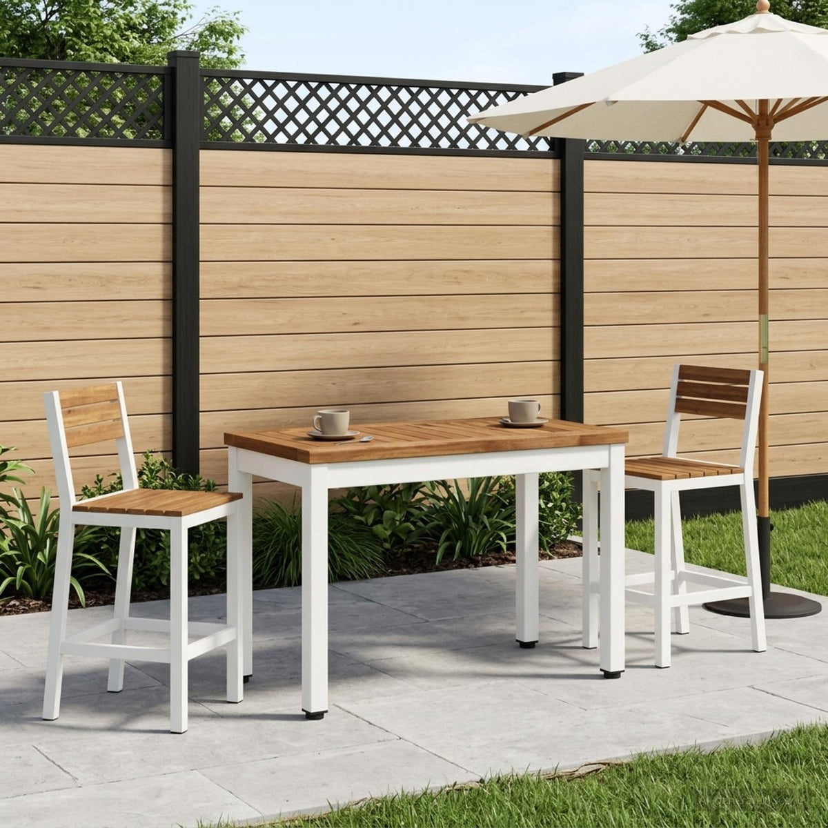 Salontafel Natuurlijk en Wit 60,5 x 30 x 36 cm