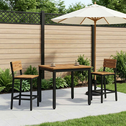 Salontafel Naturel en Zwart 50 x 60,5 x 36 cm