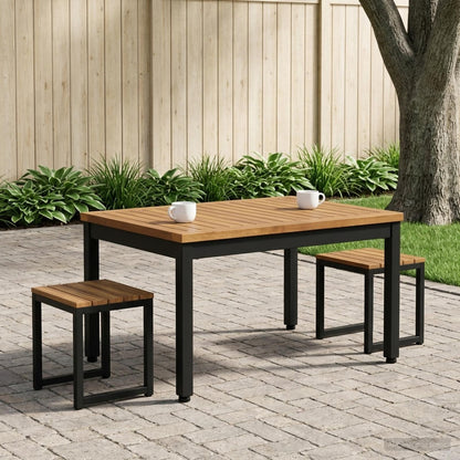 Salontafel Naturel en Zwart 49 x 68,5 x 36 cm
