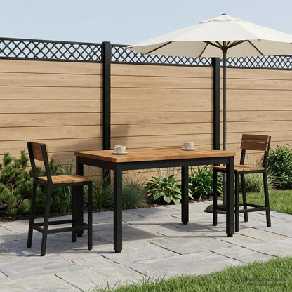 Salontafel Naturel en Zwart 49 x 68,5 x 36 cm