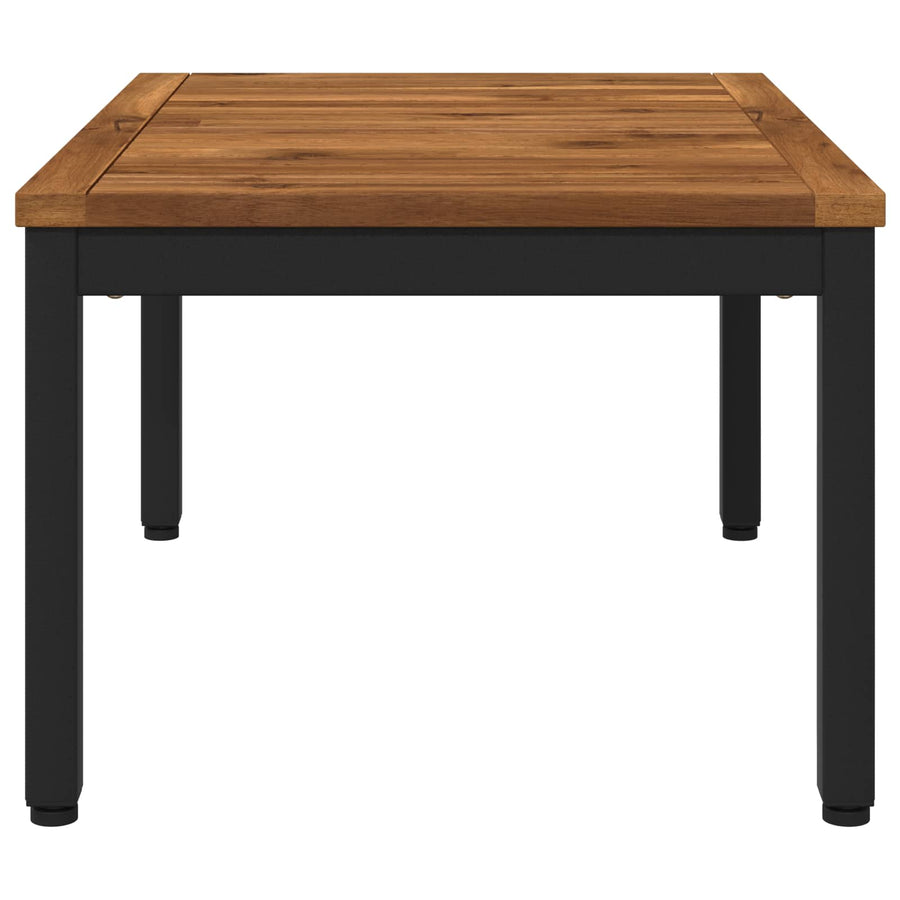 Salontafel Naturel en Zwart 49 x 68,5 x 36 cm