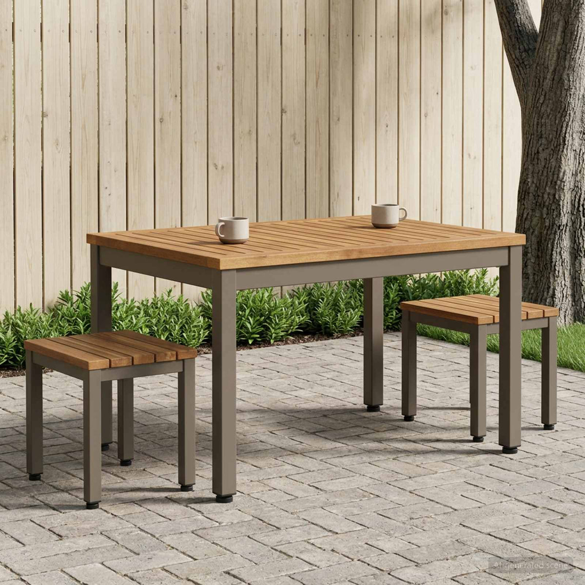 Salontafel Natuurlijk en Koffie 49 x 68,5 x 36 cm