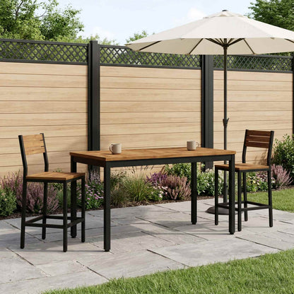 Salontafel Naturel en Zwart 50 x 100,5 x 45 cm