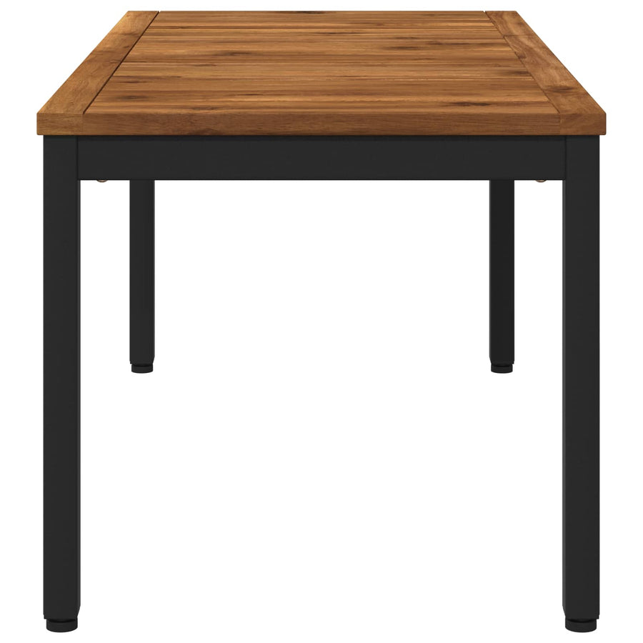 Salontafel Naturel en Zwart 50 x 100,5 x 45 cm